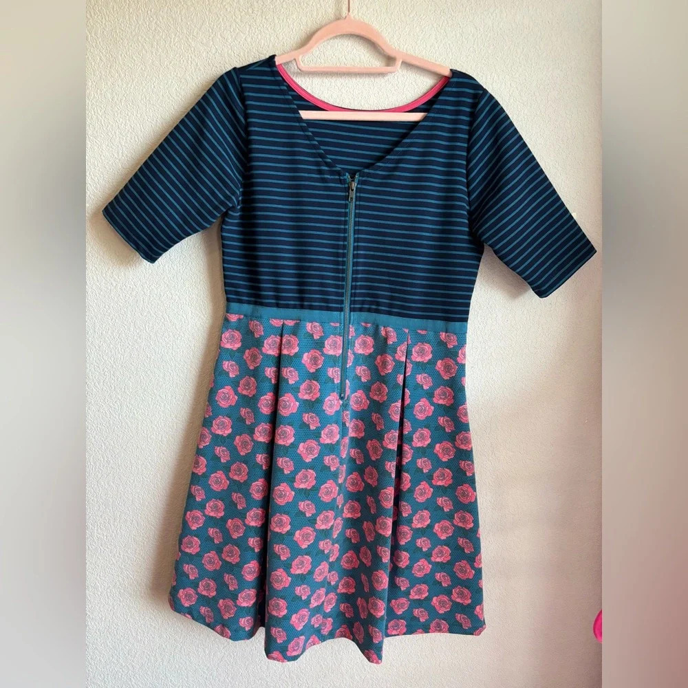 Matilda Jane Friends Forever Peyton Fit and Flare Rose Print Dress - Picture 7 of 10